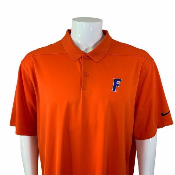 Nike Dri-Fit Polo Men's Size XXL Orange University of Florida Golf Shirt - Picture 3 of 9